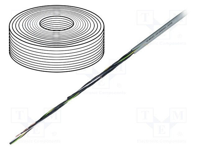 Wire: control cable; chainflex® CF130.UL; 5G0,5mm2; PVC; grey