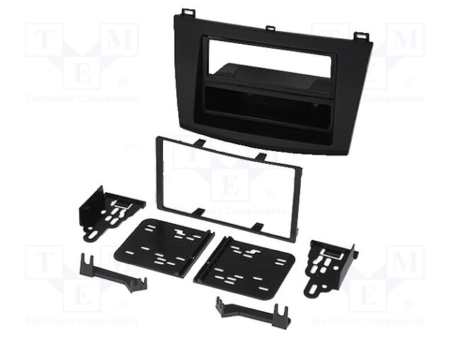 Radio mounting frame; Mazda; 2 DIN; black