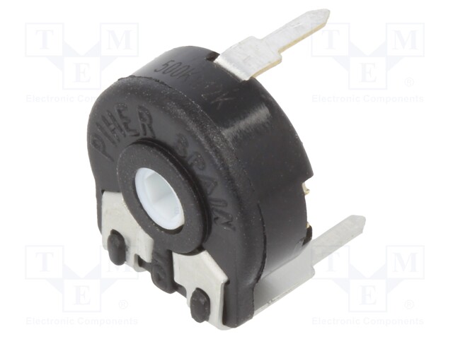 Potentiometer: mounting; single turn,horizontal; 500kΩ; 150mW