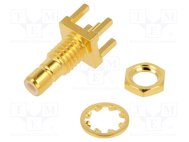 Socket; SMB; male; straight; 50Ω; THT; teflon; gold-plated