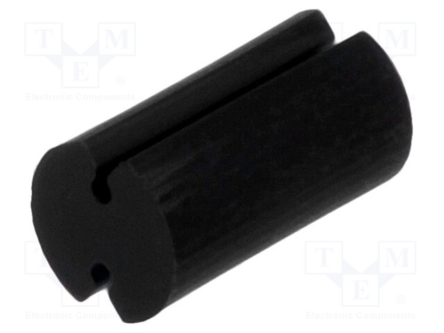 Spacer sleeve; LED; Øout: 5mm; ØLED: 5mm; L: 9mm; black; UL94V-2