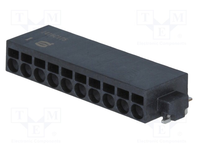 Connector: wire-board; female; PIN: 10; 2.54mm; SMT; socket; 6A