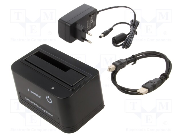 Device: docking station; USB 2.0; black