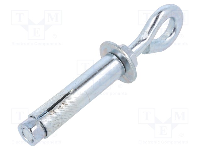 Hook; ring,with a anchor; steel; zinc; Thread len: 51mm