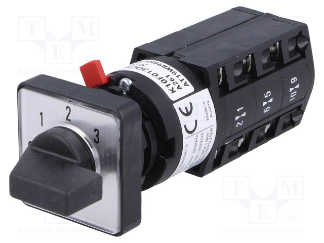 Switch: cam switch; Stabl.pos: 4; 10A; 0-1-2-3; Poles: 2; Pos: 4