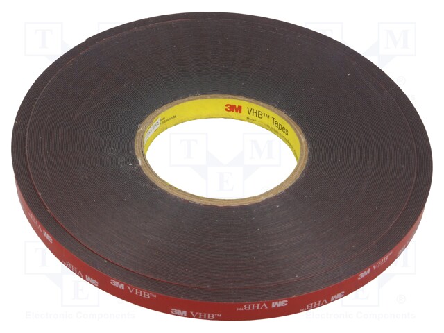 Tape: fixing; W: 12mm; L: 33m; D: 0.6mm; acrylic