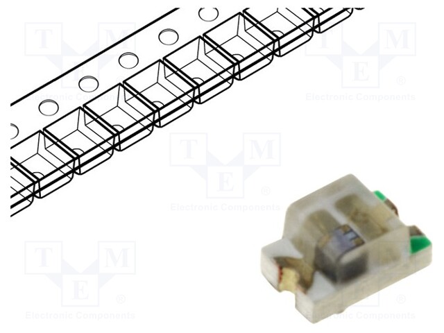 LED; SMD; 0805; white warm; 350÷450mcd; 120°; 20mA; 3.3÷3.6V; 108mW