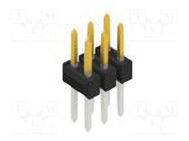 Connector: pin strips; pin header; male; PIN: 6; 2.54mm; THT; 2x3