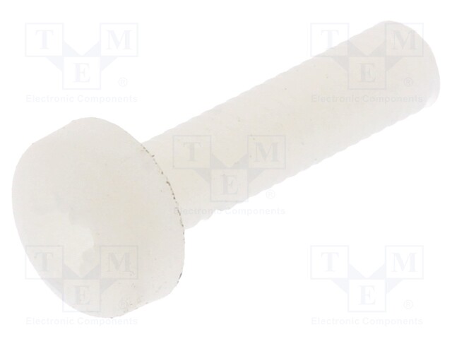 Screw; M3x12; 0.5; Head: cheese head; Pozidriv; 0,8mm; polyamide