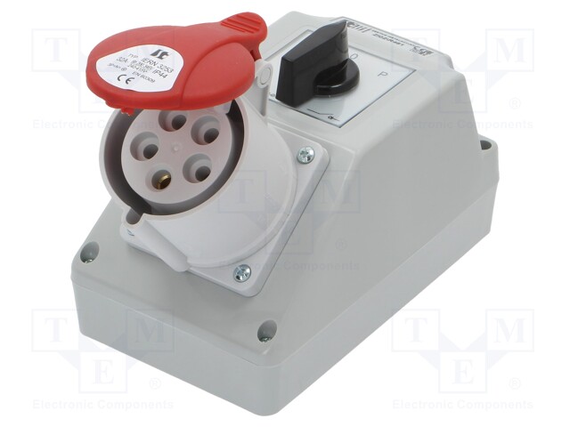 Switch socket; IP44; wall mount