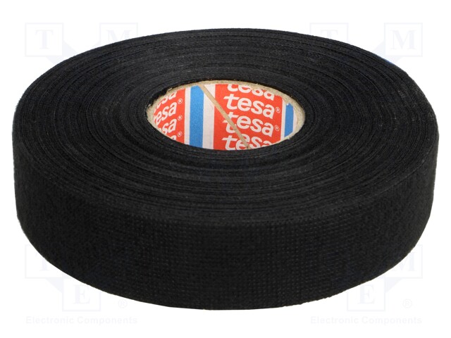 Fabric tape; PET wool; W: 38mm; L: 25m; black