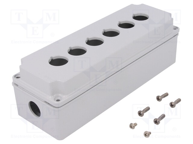 Enclosure: for remote controller; X: 80mm; Y: 230mm; Z: 73mm; grey