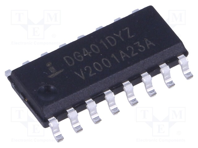 IC: analog switch; SPST-NO; Channels: 2; SO16; Package: tube; 30mA