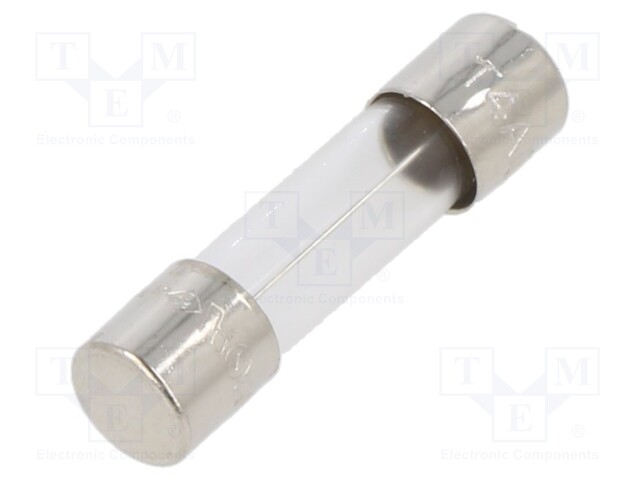 Fuse: fuse; time-lag; 4A; 250VAC; cylindrical,glass; 5x20mm; brass