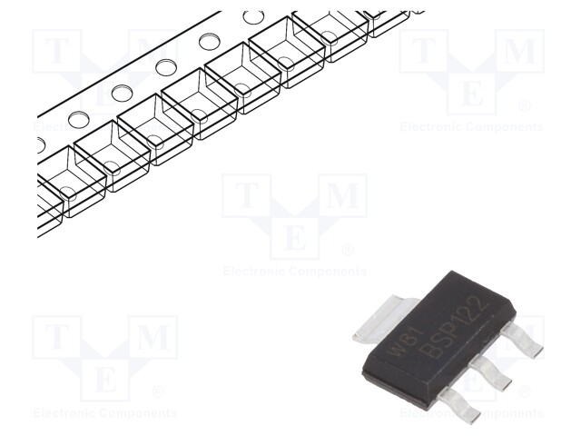 Transistor: N-MOSFET; unipolar; 200V; 0.55A; 1.5W; SOT223