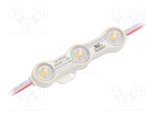 LED; white warm; 1.2W; 120÷130lm; IP68; 12VDC; 160°; No.of diodes: 3