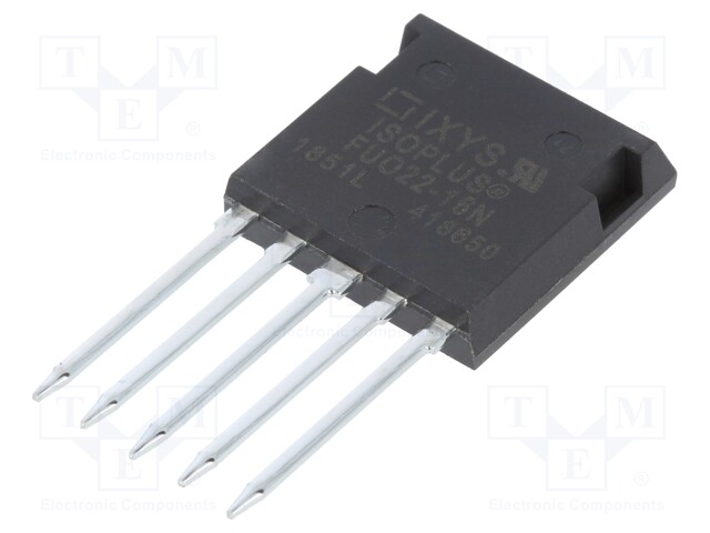 Three-phase bridge rectifier; Urmax: 1.6kV; If: 30A; Ifsm: 150A