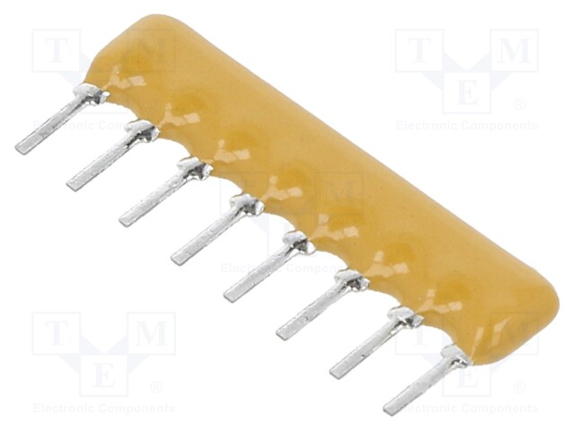 Fixed Network Resistor, 20 kohm, 4600X Series, 4 Elements, Isolated, SIP, 8 Pins