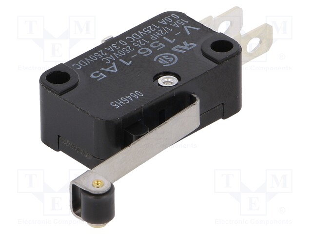 Microswitch SNAP ACTION; with lever (with roller); SPDT; Pos: 2