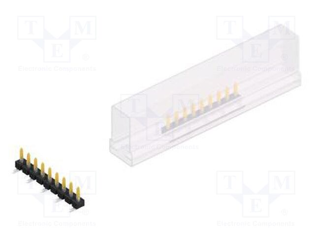 Connector: pin strips; pin header; male; PIN: 9; 2.54mm; SMT; 1x9