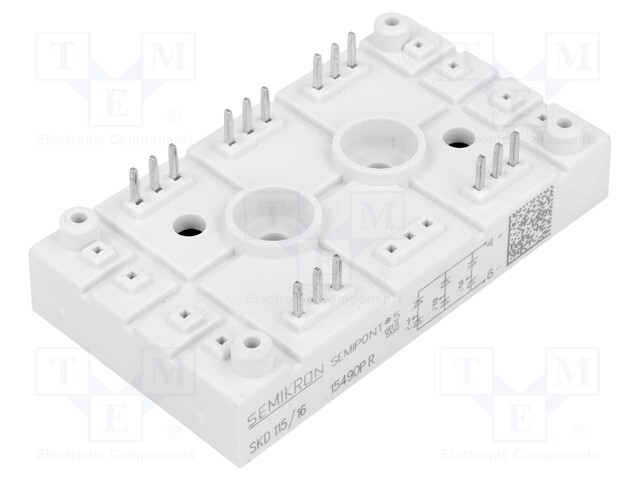 Three-phase bridge rectifier; Urmax: 1.6kV; If: 110A; Ifsm: 1.2kA