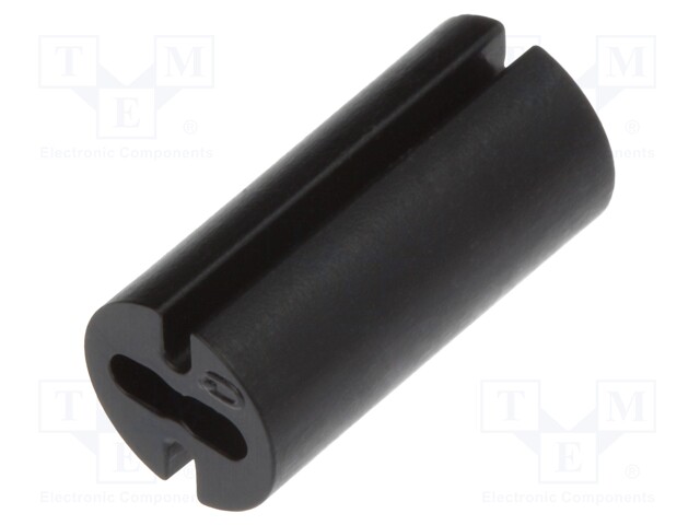 Spacer sleeve; LED; Øout: 4.8mm; ØLED: 3mm; L: 10mm; black; UL94V-0