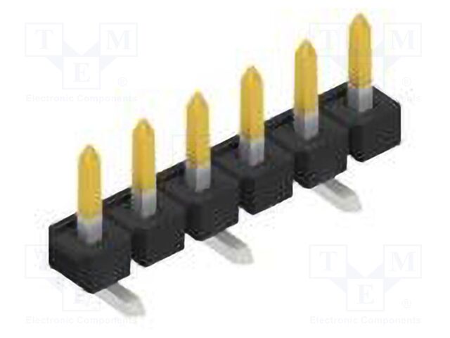 Connector: pin strips; pin header; male; PIN: 6; 2.54mm; SMT; 1x6