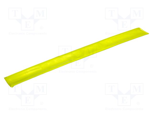 Reflective band; yellow; flexible; L: 340mm; W: 30mm