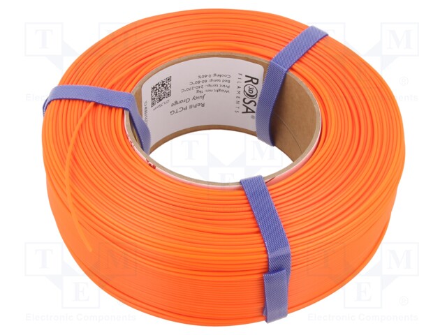Filament: PCTG; 1.75mm; juicy orange; 240÷270°C; 1kg; ROSA-4172