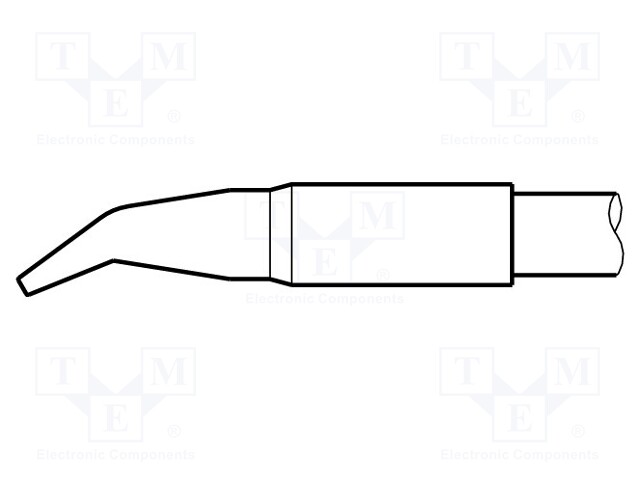 Tip; bent chisel; 4.8x1.5mm; longlife