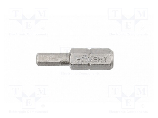 Screwdriver bit; hex key; HEX 4mm; Overall len: 25mm; 5pcs.