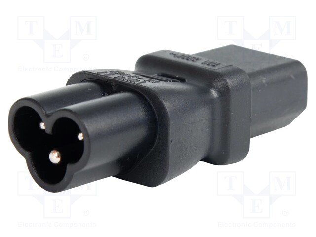 Test adapter; IEC C5 female,IEC plug