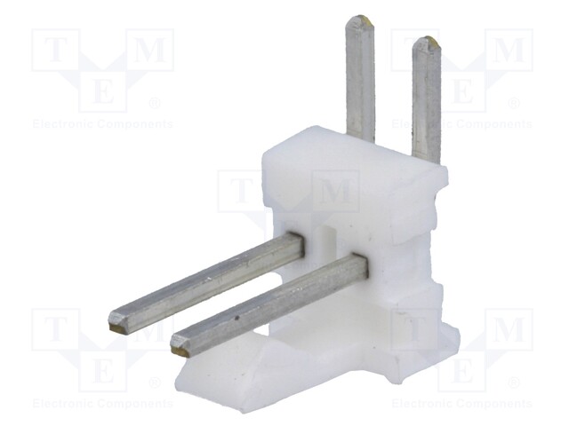 Socket; wire-board; male; PIN: 2; 2.54mm; THT; MTA-100; tinned