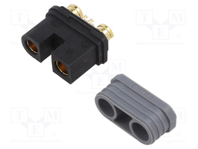 Plug; DC supply; QS; female; PIN: 6(4+2); for cable; soldering; 160A