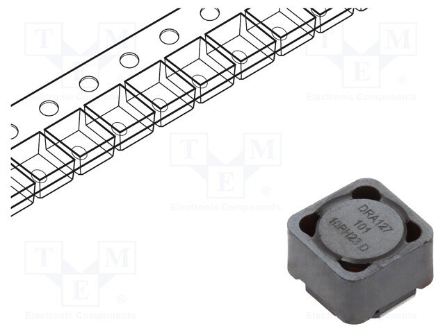 Inductor: wire; SMD; 100.8uH; Ioper: 1.89A; 175mΩ; ±20%; Isat: 3.46A