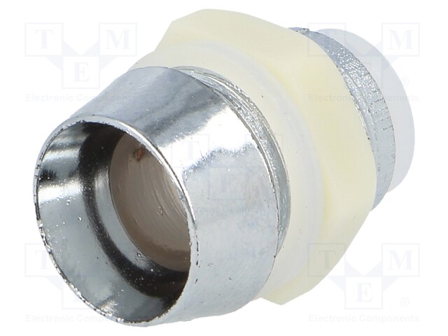 LED holder; 8mm; chromium; ABS; concave; L2: 11.5mm