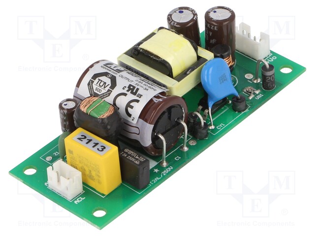 AC/DC Open Frame Power Supply (PSU), ITE, 1 Output, 15 W, 85V AC to 264V AC, Adjustable, Fixed