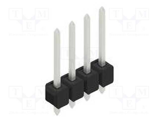 Connector: pin strips; pin header; male; PIN: 4; 2.54mm; THT; 1x4