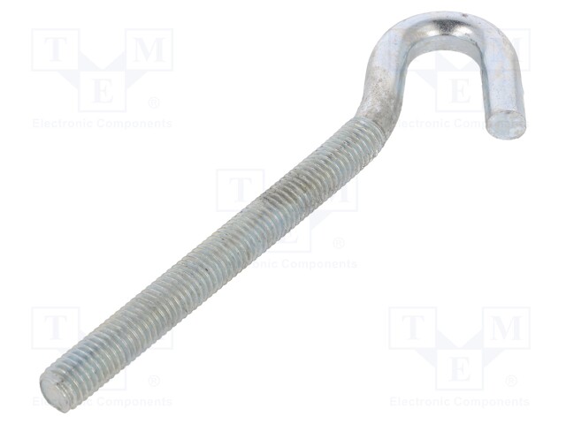 Hook; angular; steel; zinc; Thread len: 95mm; Overall len: 140mm