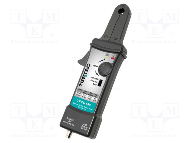 Oscilloscope probe; Band: 500kHz; Rise time: 0,7μs; I AC: 5÷50A