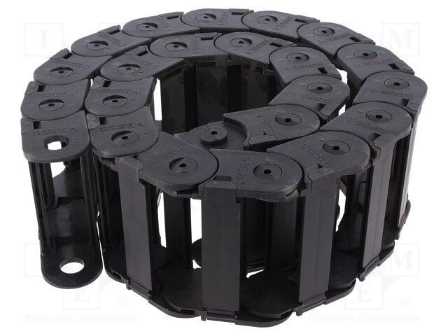Cable chain; Series: Light; Bend.rad: 60mm; L: 990mm; Colour: black