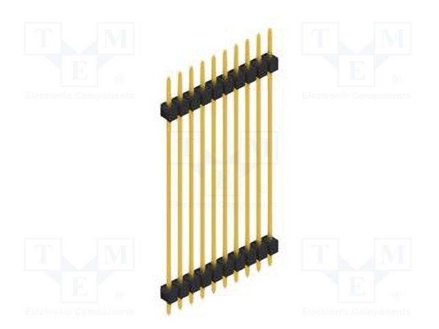 Connector: pin strips; pin header; male; PIN: 10; 2.54mm; THT; 1x10