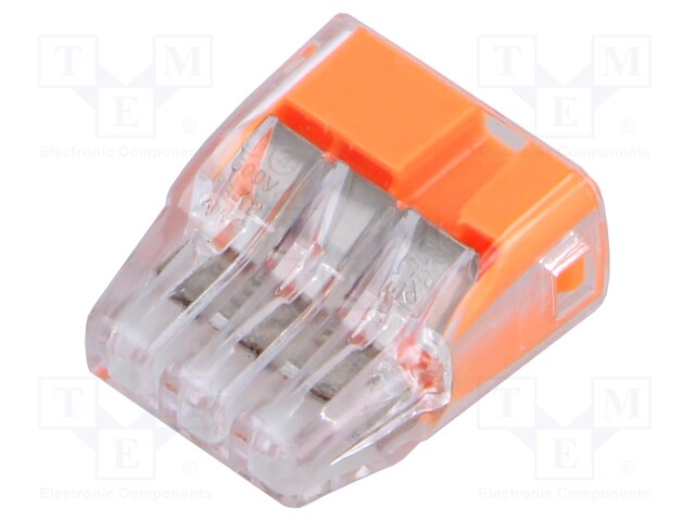 Quick splice; spring clamp; 0.75÷4mm2; 600V; 32A; for cable