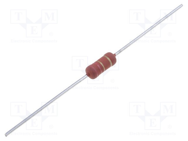 Resistor: power metal; THT; 120Ω; 1W; ±5%; Ø2.5x8mm; 250ppm/°C