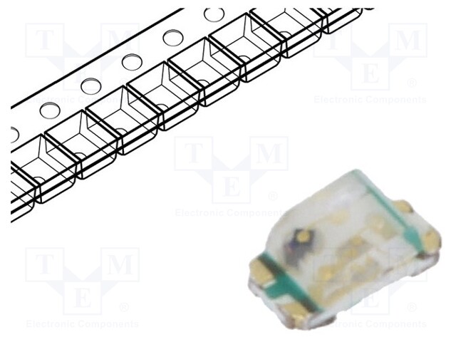 LED; SMD; 0603; blue/orange; 1.6x0.8x0.55mm; 130°; 3.8÷2.4V; 20mA