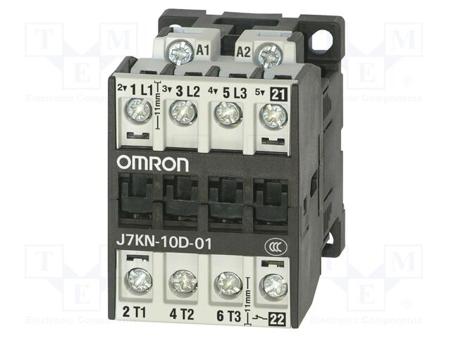 Contactor: 3-pole; NO x3; Auxiliary contacts: NC; 110VDC; 10A; J7KN