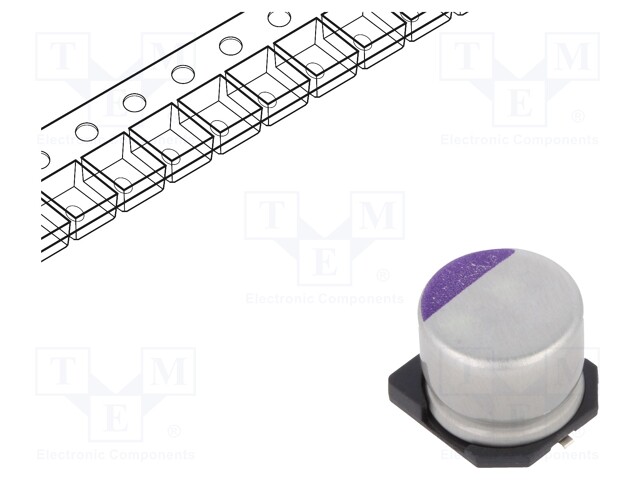 Polymer Aluminium Electrolytic Capacitor, 1200 µF, 16 V, Radial Can - SMD, OS-CON SVPK Series