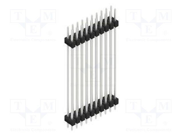 Connector: pin strips; pin header; male; PIN: 20; 2.54mm; THT; 2x10