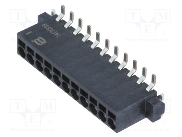 Connector: wire-board; female; PIN: 11; 2.54mm; SMT; socket; 6A