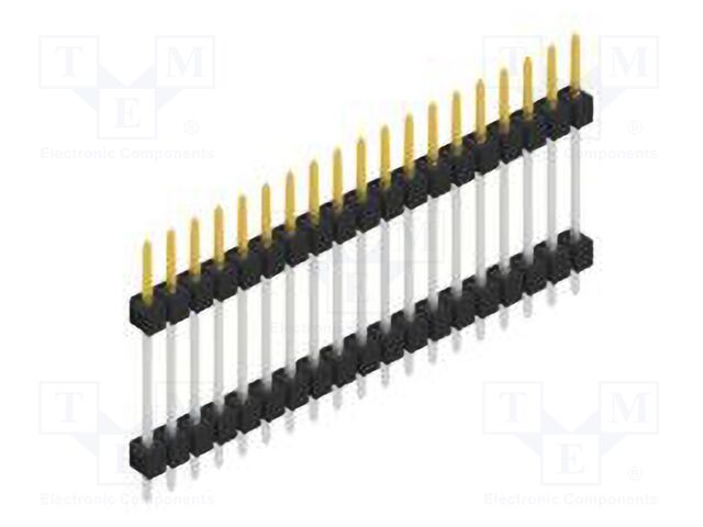 Connector: pin strips; pin header; male; PIN: 19; 2.54mm; THT; 1x19